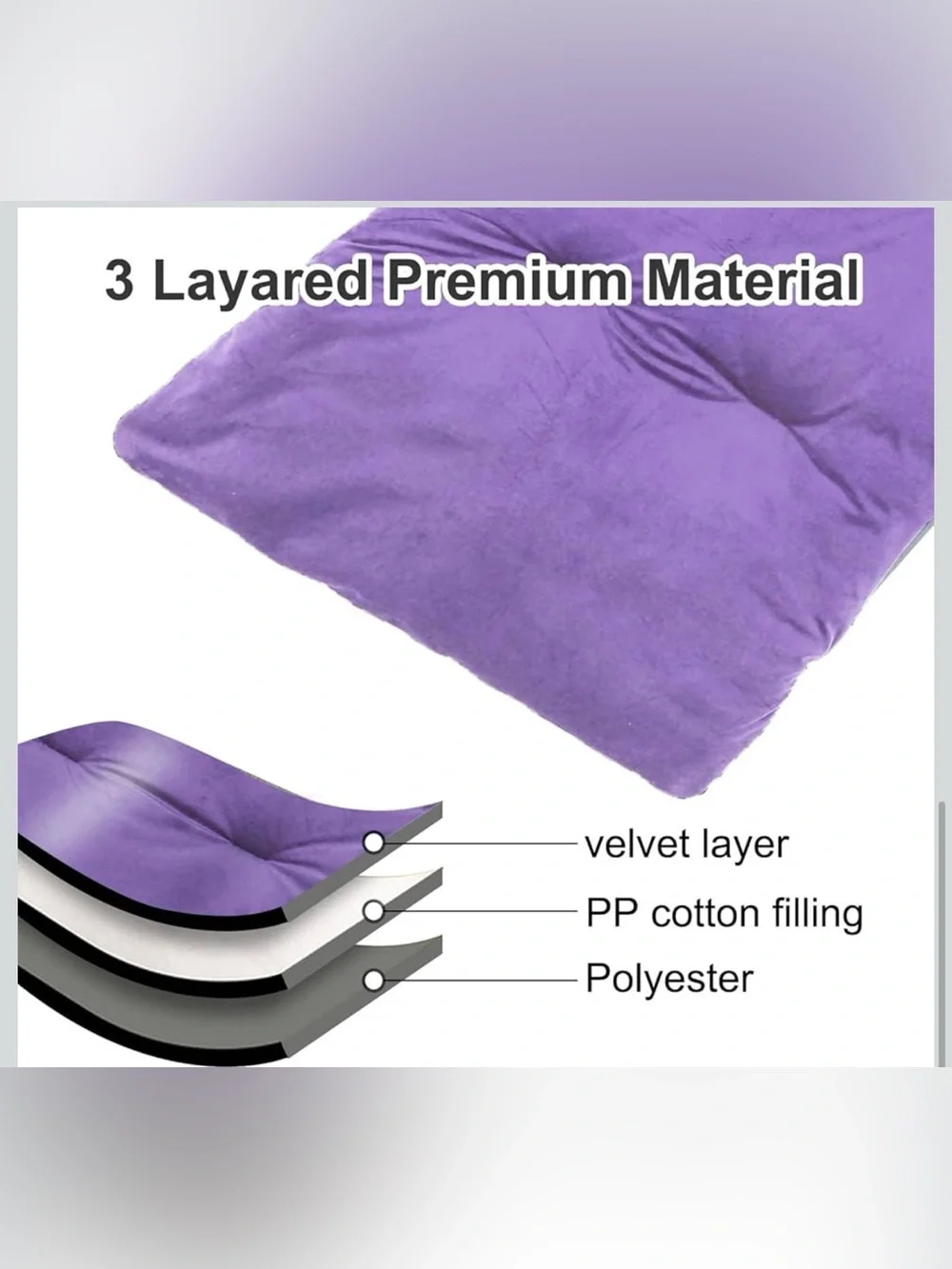 New Purple Velvet Thick Fluffy Camping Cot Mat Cover Mattress Pad